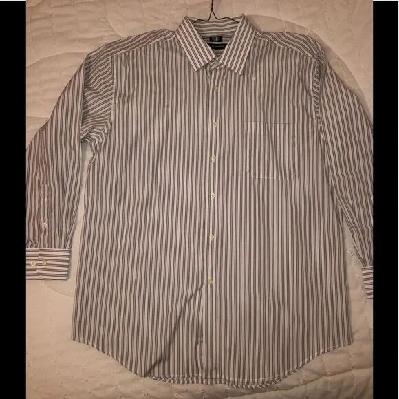 Adrienne Vittadini Long Sleeve Button Down 16 Neck - Picture 1 of 5